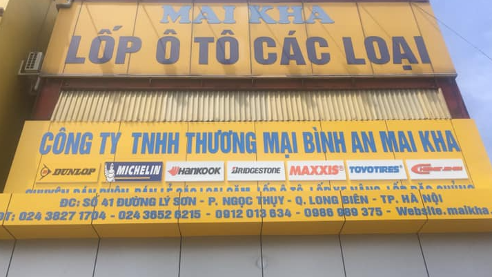 Hà Nội: Đại lí lốp - Công ty TNHH thương mại bình an Mai Kha